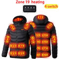 Herren Damen USB Elektrische Beheizbare Heizjacke Mantel Beheizte Warm Hoodie