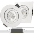 LED Spots flach Einbauleuchten Set Decken Weiß Deckenstrahler 230V 5W ND AL-BIAN