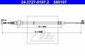 ATE (24.3727-0197.2) Handbremsseil, Handbremszug für SEAT SKODA VW