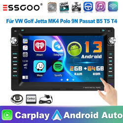 Android 13 Navi Autoradio Carplay Für VW Jetta Polo Golf MK4 T4 Bora Passat SEAT