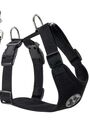 Hunde Brustgeschirr M schwarz mesh/soft sicherheitgeschirr Atmungsaktiv BU 45-52