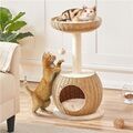 Katzenbaum Katzenkratzbaum Gewebtes Kletterbaum Ratten Katzenmöbel Ratten Beige