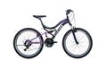 LUCHS Mountainbike Aura 26" Zoll Damen & Mädchen Fahrrad MTB Fully Schwarz/Lila