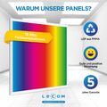 LED Panel Deckenleuchte 62x62 120x60 RGB Dimmbar 16Mio. Farbkombinationen mit FB