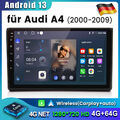 8-Kern Android 13 Für Audi A4 8E 8H B6 B7 2000-09 Autoradio GPS Navi WIFI 4+64GB