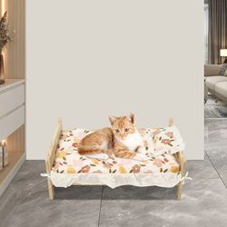 Hundebett Kissen Massivholz Hundesofa Hundecouch Katzensofa Plüsch weiches Kisse