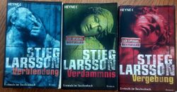 3x Stieg Larsson Millennium Roman Triologi 1-3 Vergebung Verblendung Verdammnis 