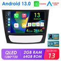 Autoradio Android 13 2+64G GPS Navi Für Mercedes Benz E-Klasse W211 W219 SWC DAB