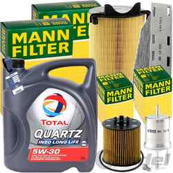 MANN INSPEKTIONSPAKET+5L TOTAL 5W-30 MOTORÖL passend für VW GOLF 5 SKODA 1.4 TSI