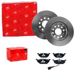 TRW BREMSSCHEIBEN + BELÄGE VORNE passend für VW GOLF 5 6 AUDI A3 8P OCTAVIA LEONVA 280x22mm | NUR für PR-Nummer 1ZM, 1ZF, 1ZQ