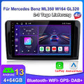 4+64GB 8-Core Autoradio Für Mercedes Benz ML350 W164 GL320 Android13 Carplay GPS