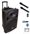 E-Lektron EL38-M 900W mobile PA Soundanlage Akku-MP3-USB-BT Mikrofone Rollkoffer