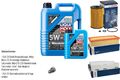 BOSCH Inspektionspaket 6L Liqui Moly Longtime High Tech 5W-30 für VW Audi Tiguan