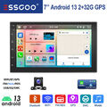 Doppel DIN 2+32G Carplay Autoradio Android 13 GPS Navi BT 7" RDS FM WIFI +Kamera