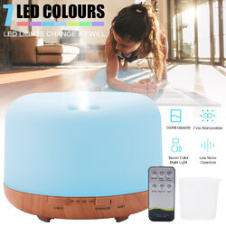 500ML ULTRASCHALL HUMIDIFIER LUFTBEFEUCHTER AROMA DIFFUSER DIFFUSOR 7 LED LICHT