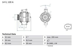 BOSCH Drehstromgenerator 0 986 049 010