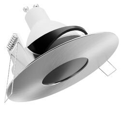 Einbaustrahler schwenkbar IP65 Silber gebürstet Einbau LED Spot GU10 6W warmweiß