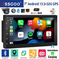 2 DIN 32G Android 13 Autoradio DAB+ Carplay GPS NAVI RDS WIFI USB Bluetooth +Kam