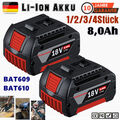 Für Bosch Ersatz Akku GBA 18V 8,0Ah BAT609 18 Volt BAT618 BAT620 GSB GBH DE