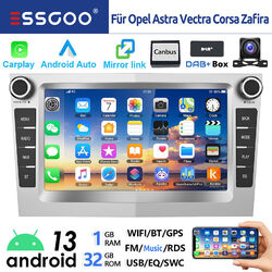 DAB+ 32G Android 13 Carplay Autoradio GPS NAVI Für Opel Astra H Corsa C D Zafira