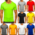 T-Shirt Tee Rundhals Kurzarm Casual Slim Fit Basic Sport Herren BOLF Unifarben