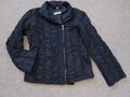 Sempre, schöne, ausgefallen Stepp-Jacke, schwarz, Gr. 40