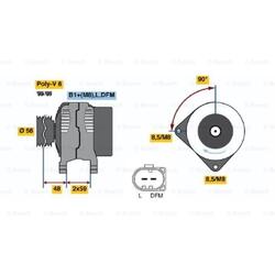 BOSCH Generator Lichtmaschine 70A 14V für Audi A3 VW Bora Variant Golf Van IV