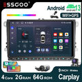 64G Autoradio Android13 Carplay DVR KAM Navi RDS WIFI Für VW GOLF 5 6 Plus Caddy