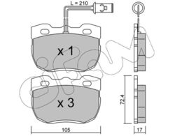 Bremsbelagsatz Scheibenbremse CIFAM 822-177-0 für ROVER LANDROVER RANGE 1 LJ TDI