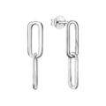 Ohrschmuck Ohrstecker 925 Sterling Silber rhodiniert glanz Design rechteckig Neu