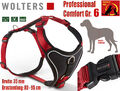 Wolters Geschirr Professional Comfort Hundegeschirr Neopren gepolstert rot schw.