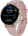 Garmin Venu 3S Smartwatch Fitnessuhr Dust Rose/Softgold Silikon-Armband