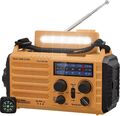 Tragbare Solar, Notfall Radio mit Kurbel, Dynamo Wetter AM/FM/SW Radio,4000mA...