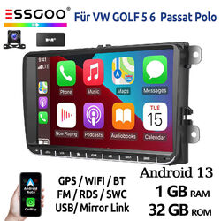 Android13 DAB+ Autoradio 32G KAM Carplay Für VW Golf 5 Tiguan Polo GPS NAVI WIFI