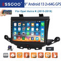 DAB+ Für Opel Astra K 2015-2019 Autoradio 9" Android 13 GPS Nav KAM RDS WIFI 64G