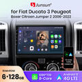 6G+128GB Android 13 Autoradio CarPlay DAB+GPS Navi für Fiat Ducato 2011-2022 4G 