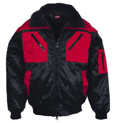 4 in 1 Pilotenjacke Arbeitsjacke gefüttert Winterjacke Bomberjacke Baujacke PelzGröße+Farbe wählbar Ärmel+Futter abnehmbar  DHL Versand