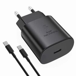 Schnellladegerät USB-C 25W für Original Samsung Ladekabel Galaxy S21 S22 S23 S2425 Watt Ladegerät inklusive 1 meter Kabel