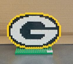 Green Bay Packers NFL American Football Logo BRXLZ Ziegelbauset 3D