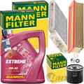 MANN INSPEKTIONSPAKET+5L MANNOL 5W-40 ÖL passend für RENAULT CLIO 3 DACIA 1.2