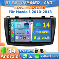 Android 14 Für Mazda 3 2010-2013 AHD Autoradio CarPlay Navi GPS DAB ★8GB+256GB★ 