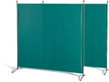 Doppelpack Stellwand 180x180 cm - grün -  Paravent Raumteiler Trennwand