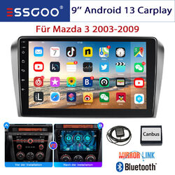 Carplay Autoradio 9" Android 13 2+64G GPS Navi WIFI BT RDS Für Mazda 3 2003-2009