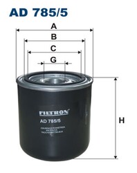 FILTRON Lufttrocknerpatrone Druckluftanlage AD 785/5 M39x1.5-LH für VOLVO FMX 2