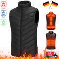 Unisex USB Beheizbare Heizjacke Weste Heizweste Beheizte Wärmeweste Vest 9-Zonen