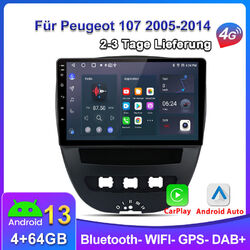 Carplay Android13 Für Toyota Aygo Citroen C1 Peugeot 107 Autoradio GPS NAVI DAB+