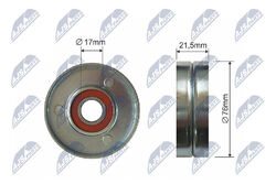 NTY RNK-VW-010 Spannrolle, Keilrippenriemen für AUDI,SKODA,VW