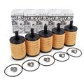 5x ORIGINAL VW Ölfilter + Schraube GOLF 4-6 PASSAT POLO TOURAN T4 T5 1.2-2.5 TDI