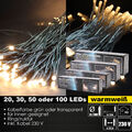 20/30/50/100 LED Lichterkette Innen Partylichterkette Beleuchtung Licht warmweiß