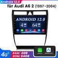 Für Audi A6 4B2 C5 S6 RS6 97-04 Carplay Android 12 4+64G Autoradio GPS Nav HiFi